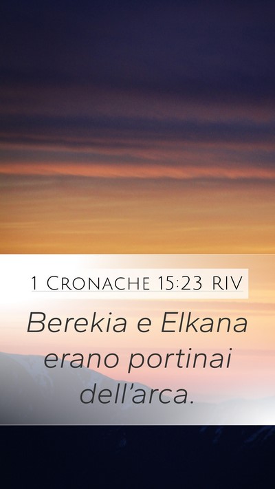1 Cronache 15:23 RIV Bible Verse Image