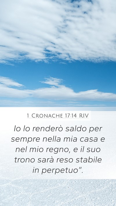 1 Cronache 17:14 RIV Mobile Phone Wallpaper - Io lo renderò saldo per sempre nella mia casa e - Mobile Bible Verse Wallpaper