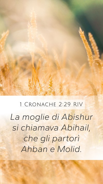 1 Cronache 2:29 RIV Mobile Phone Wallpaper - La moglie di Abishur si chiamava Abihail, che gli - Mobile Bible Verse Wallpaper