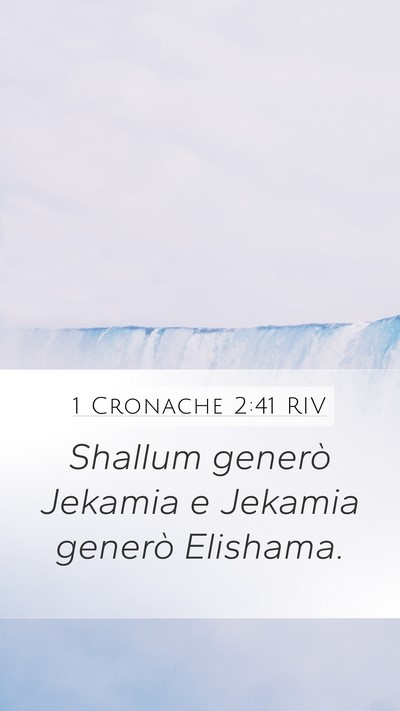 1 Cronache 2:41 RIV Mobile Phone Wallpaper - Shallum generò Jekamia e Jekamia generò - Mobile Bible Verse Wallpaper