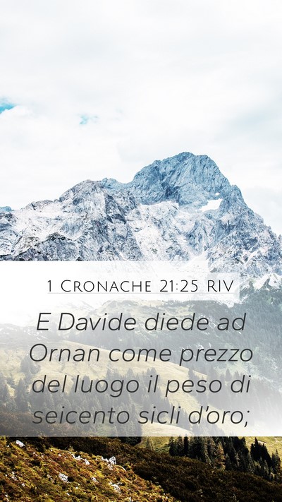 1 Cronache 21:25 RIV Mobile Phone Wallpaper - E Davide diede ad Ornan come prezzo del luogo il - Mobile Bible Verse Wallpaper