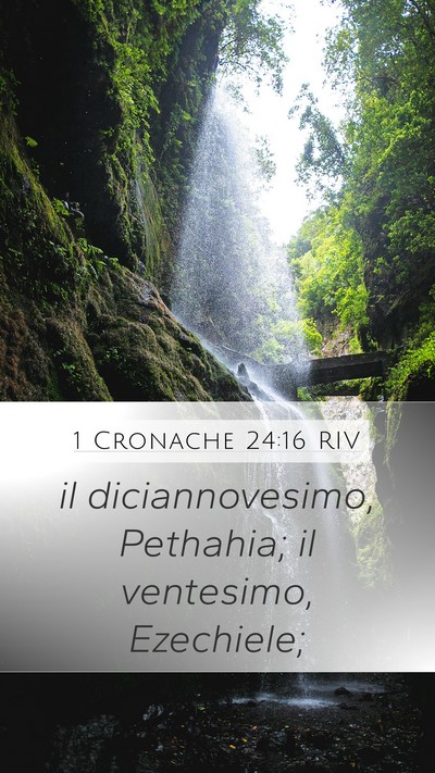 1 Cronache 24:16 RIV Mobile Phone Wallpaper - il diciannovesimo, Pethahia; il ventesimo, - Mobile Bible Verse Wallpaper