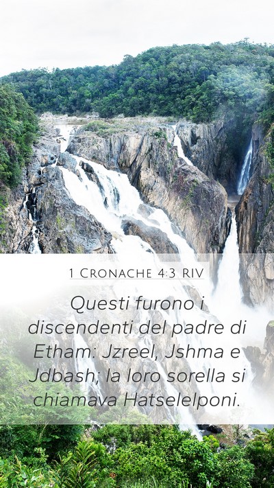 1 Cronache 4:3 RIV Mobile Phone Wallpaper - Questi furono i discendenti del padre di Etham: - Mobile Bible Verse Wallpaper