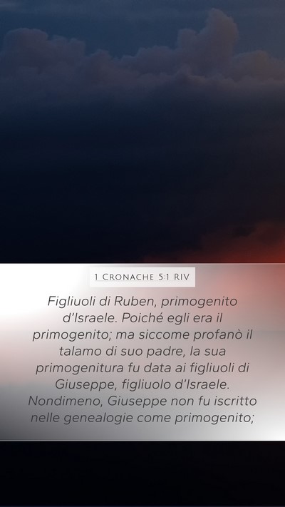 1 Cronache 5:1 RIV Bible Verse Image