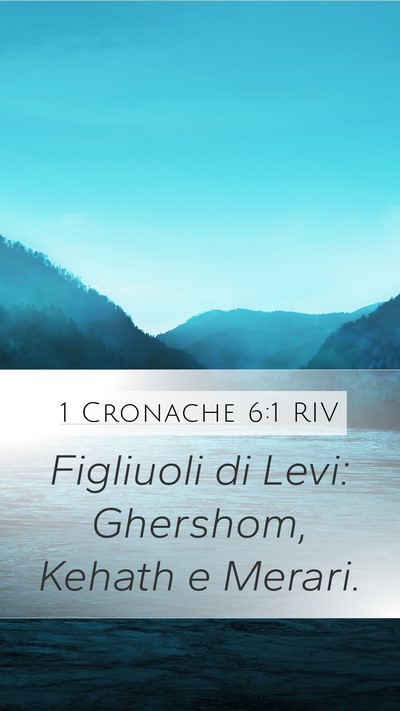 1 Cronache 6:1 RIV Bible Verse Image
