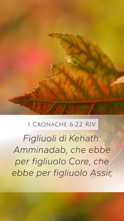 1 Cronache 6:22 RIV Bible Verse Image