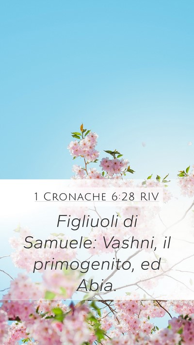 1 Cronache 6:28 RIV Bible Verse Image