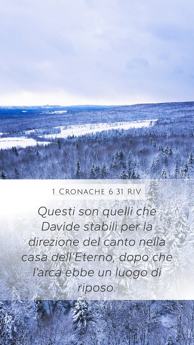 1 Cronache 6:31 RIV Mobile Phone Wallpaper - Questi son quelli che Davide stabilì per la - Mobile Bible Verse Wallpaper