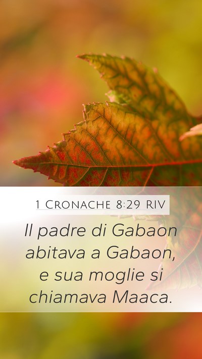 1 Cronache 8:29 RIV Bible Verse Image
