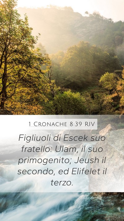 1 Cronache 8:39 RIV Mobile Phone Wallpaper - Figliuoli di Escek suo fratello: Ulam, il suo - Mobile Bible Verse Wallpaper