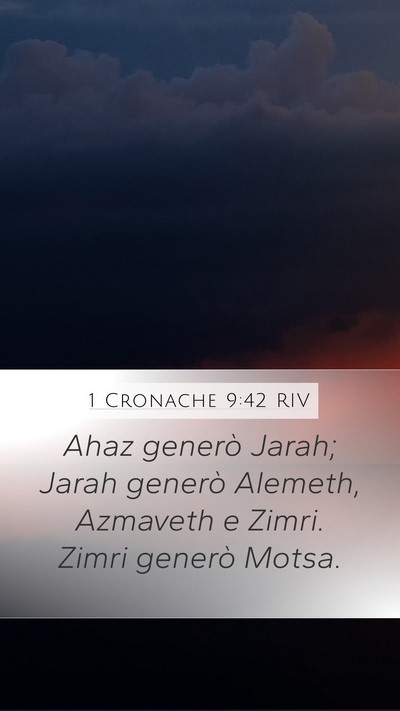 1 Cronache 9:42 RIV Mobile Phone Wallpaper - Ahaz generò Jarah; Jarah generò Alemeth, - Mobile Bible Verse Wallpaper