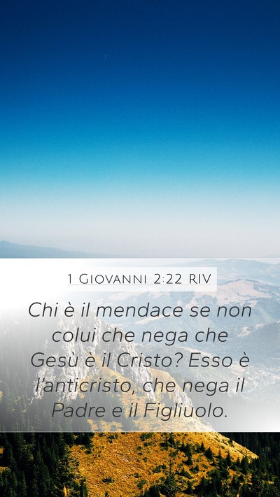 1 Giovanni 2:22 RIV Bible Verse Image