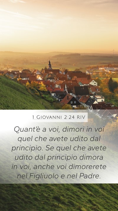 1 Giovanni 2:24 RIV Bible Verse Image