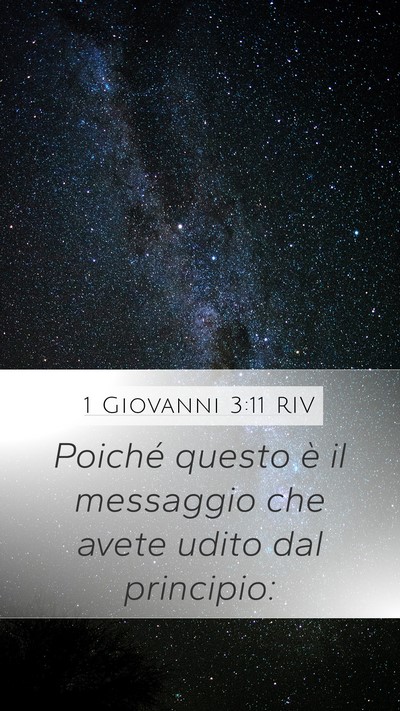 1 Giovanni 3:11 RIV Bible Verse Image
