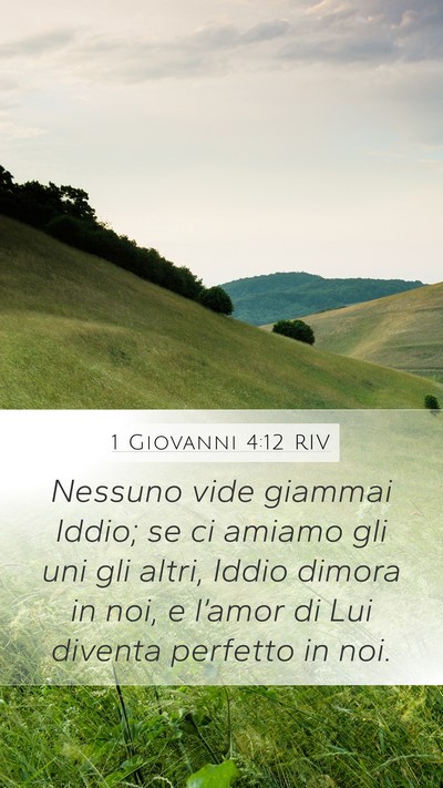 1 Giovanni 4:12 RIV Bible Verse Image