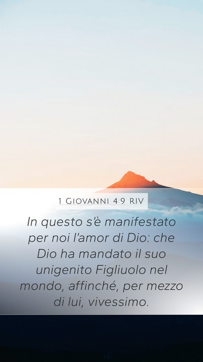 1 Giovanni 4:9 RIV Bible Verse Image
