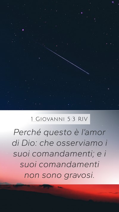 1 Giovanni 5:3 RIV Bible Verse Image