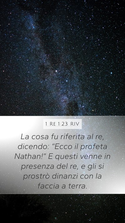 1 Re 1:23 RIV Bible Verse Image