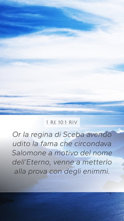1 Re 10:1 RIV Bible Verse Image