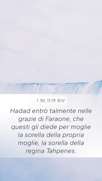 1 Re 11:19 RIV Mobile Phone Wallpaper - Hadad entrò talmente nelle grazie di Faraone, - Mobile Bible Verse Wallpaper