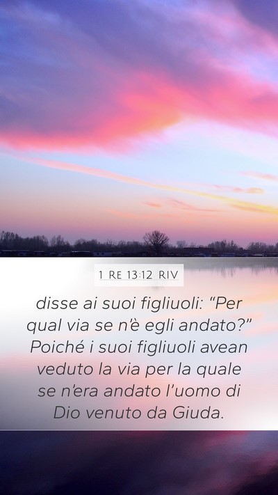 1 Re 13:12 RIV Mobile Phone Wallpaper - disse ai suoi figliuoli: “Per qual via se - Mobile Bible Verse Wallpaper