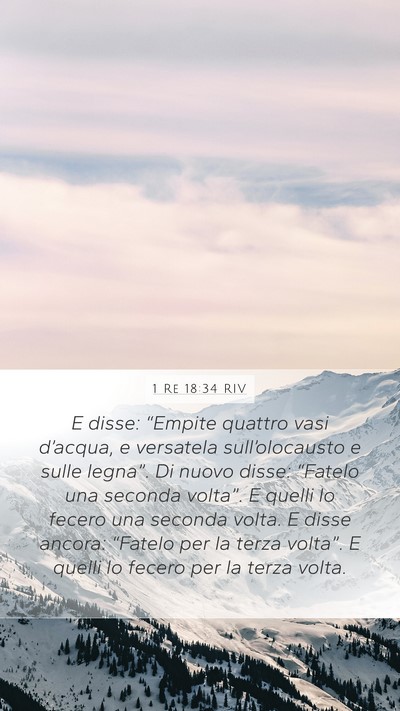1 Re 18:34 RIV Mobile Phone Wallpaper - E disse: “Empite quattro vasi d’acqua, e - Mobile Bible Verse Wallpaper