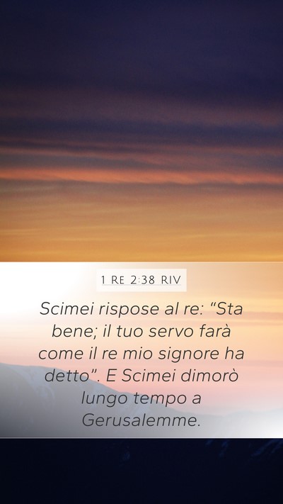 1 Re 2:38 RIV Mobile Phone Wallpaper - Scimei rispose al re: “Sta bene; il tuo servo - Mobile Bible Verse Wallpaper