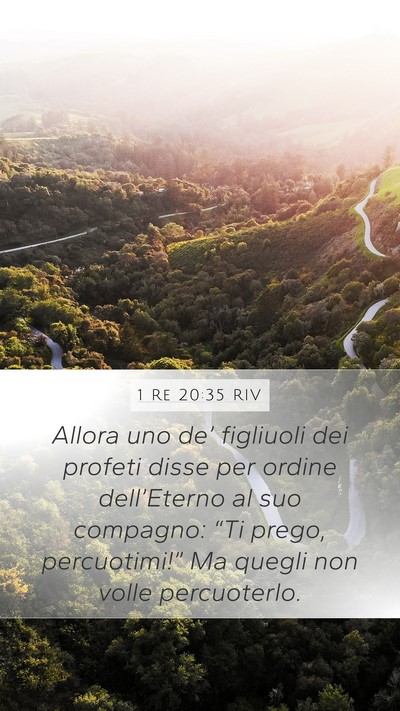 1 Re 20:35 RIV Bible Verse Image