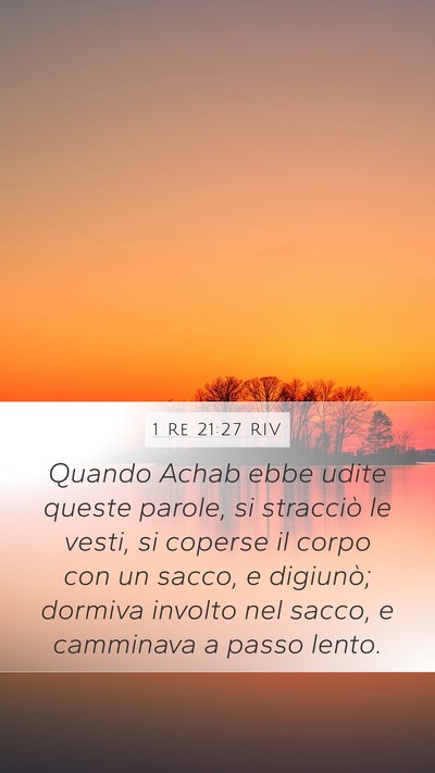 1 Re 21:27 RIV Bible Verse Image