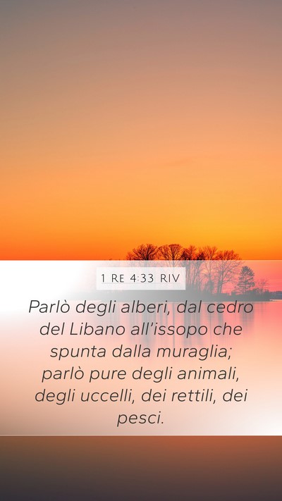 1 Re 4:33 RIV Bible Verse Image