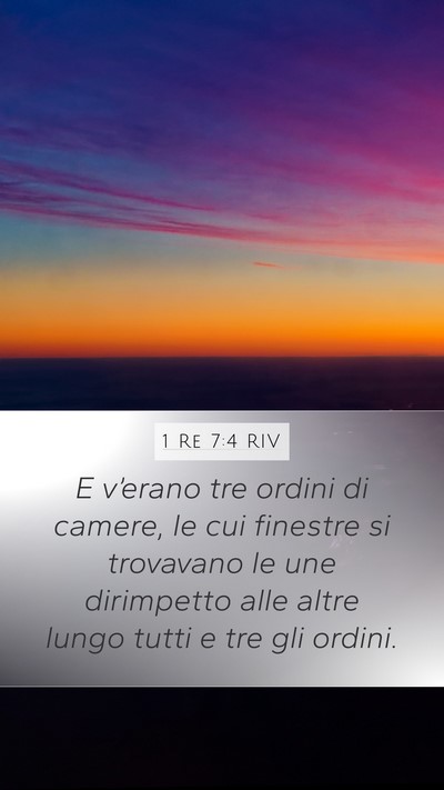 1 Re 7:4 RIV Mobile Phone Wallpaper - E v’erano tre ordini di camere, le cui finestre - Mobile Bible Verse Wallpaper