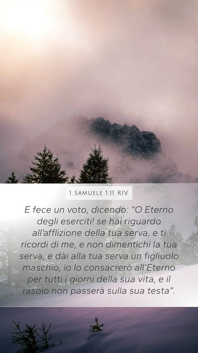 1 Samuele 1:11 RIV Bible Verse Image