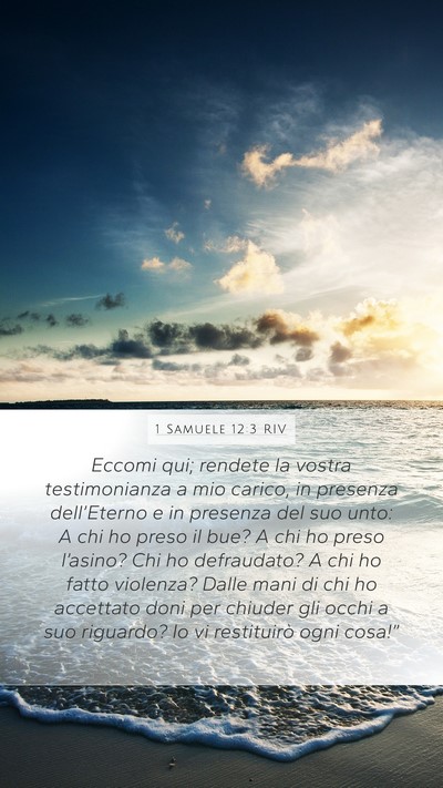 1 Samuele 12:3 RIV Bible Verse Image