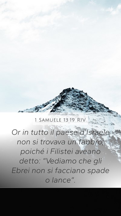 1 Samuele 13:19 RIV Bible Verse Image