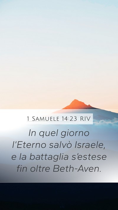 1 Samuele 14:23 RIV Bible Verse Image