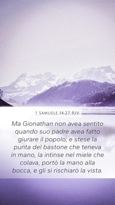 1 Samuele 14:27 RIV Bible Verse Image