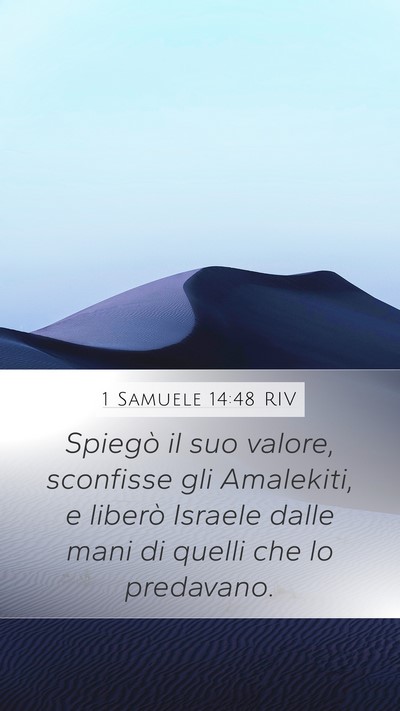 1 Samuele 14:48 RIV Bible Verse Image