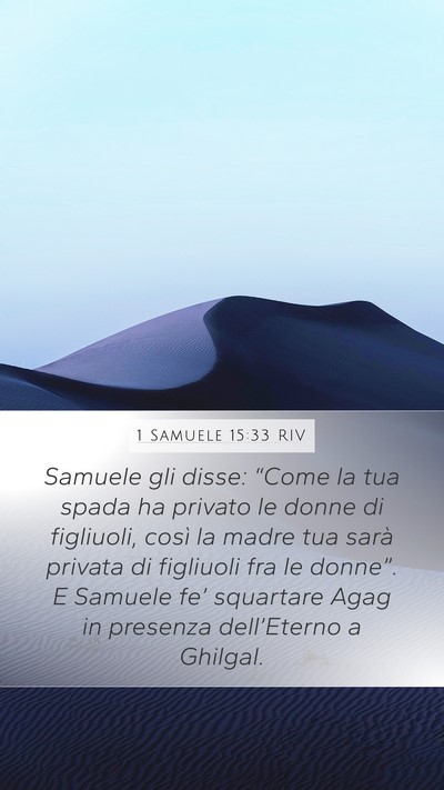 1 Samuele 15:33 RIV Bible Verse Image