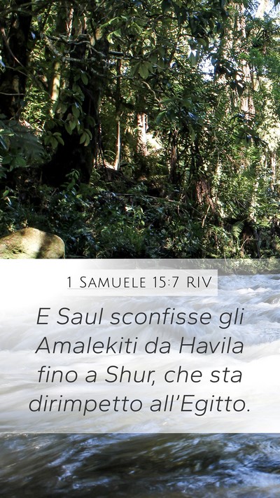 1 Samuele 15:7 RIV Bible Verse Image
