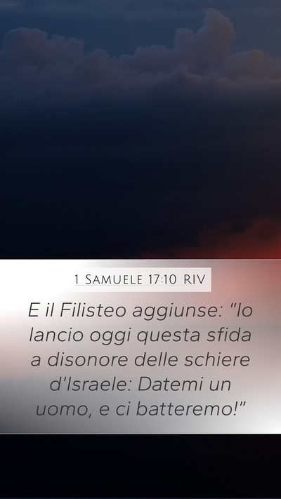 1 Samuele 17:10 RIV Bible Verse Image