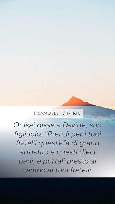 1 Samuele 17:17 RIV Bible Verse Image