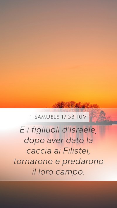 1 Samuele 17:53 RIV Mobile Phone Wallpaper - E i figliuoli d’Israele, dopo aver dato la - Mobile Bible Verse Wallpaper