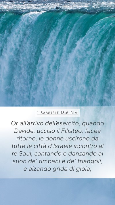 1 Samuele 18:6 RIV Bible Verse Image