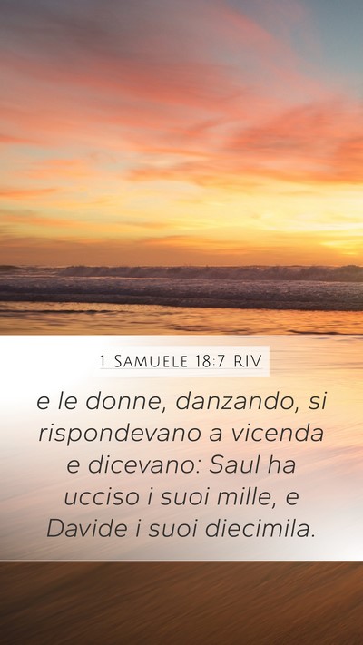 1 Samuele 18:7 RIV Bible Verse Image