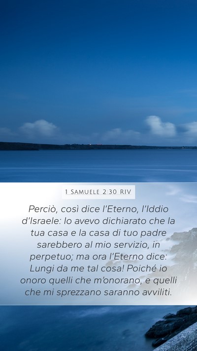 1 Samuele 2:30 RIV Bible Verse Image