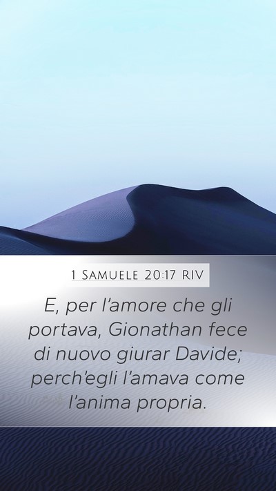 1 Samuele 20:17 RIV Bible Verse Image