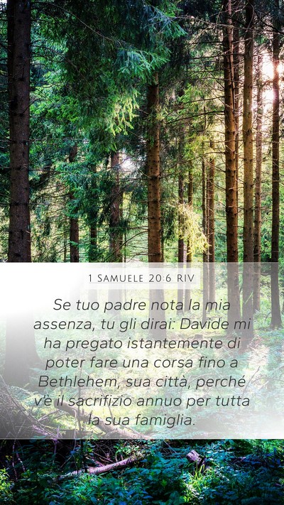 1 Samuele 20:6 RIV Bible Verse Image