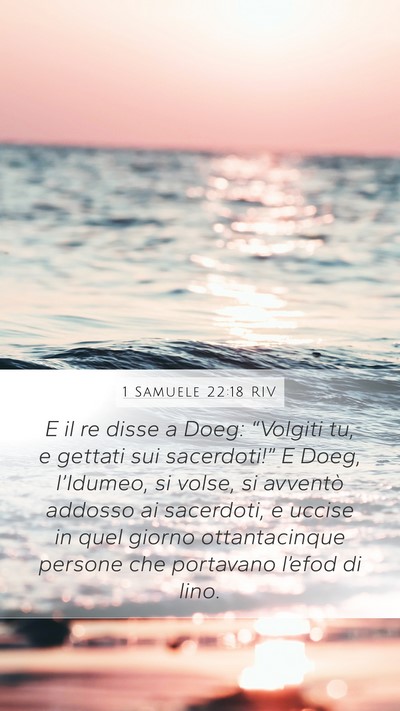 1 Samuele 22:18 RIV Bible Verse Image