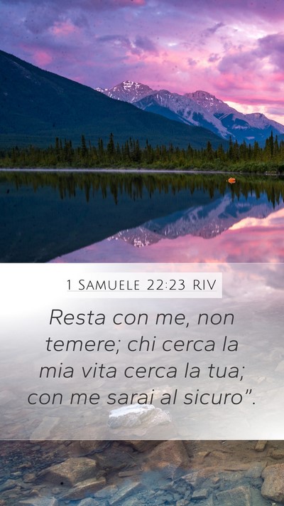 1 Samuele 22:23 RIV Bible Verse Image
