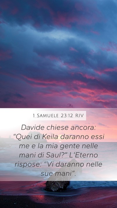 1 Samuele 23:12 RIV Bible Verse Image
